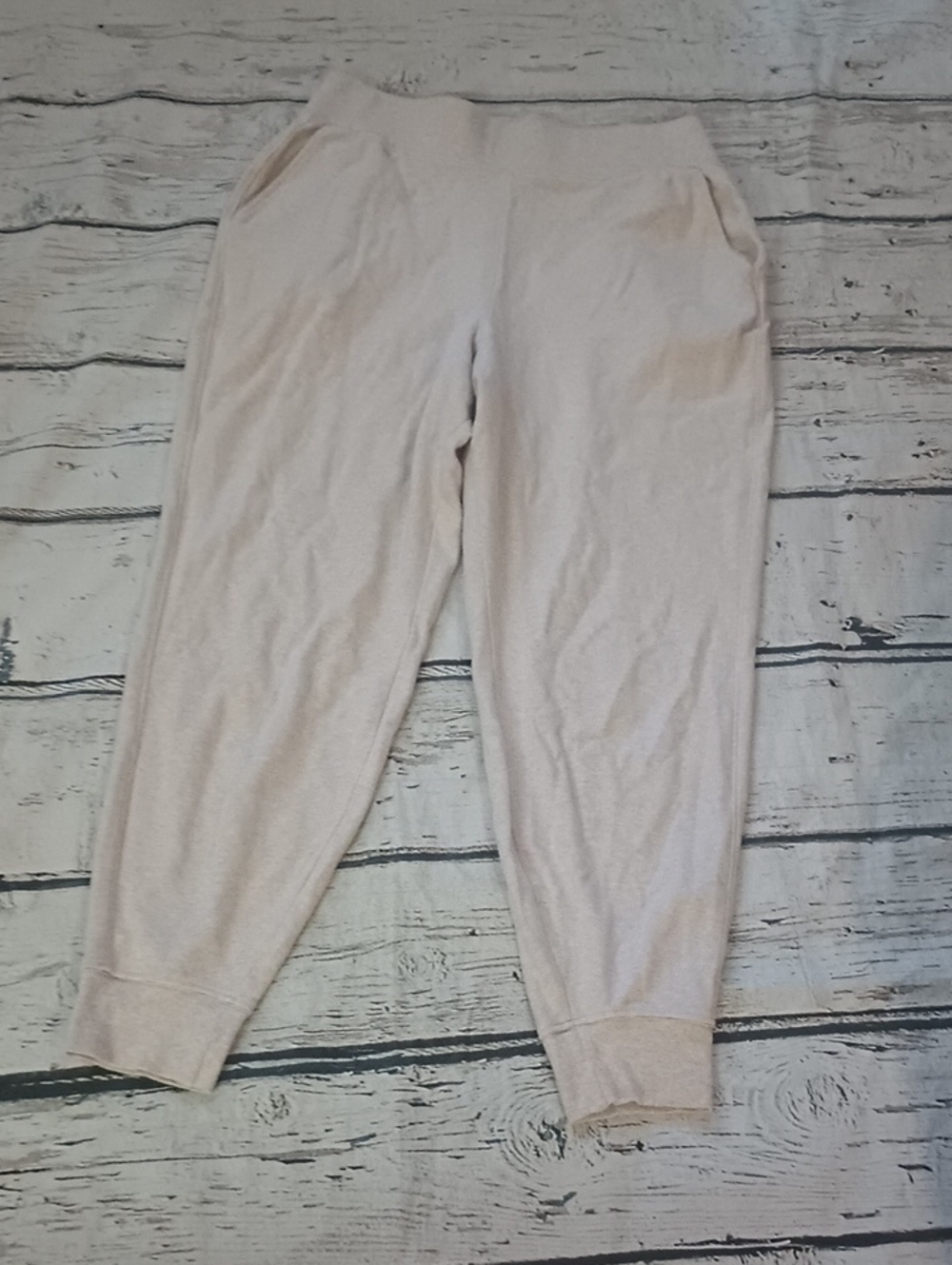 Pact Flax Heather Organic Cotton Airplane Jogger Pant L